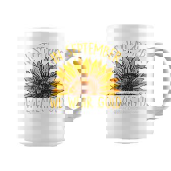In September We Wear Sunflower Childhood Cancer Awareness Coffee Mug - Thegiftio UK