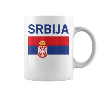 Serbian Flag Football Fan Serbia Srbija Tassen - Seseable