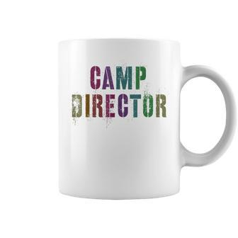 Summer Camp Director Family Camping Boss Sign Autograph Coffee Mug - Monsterry