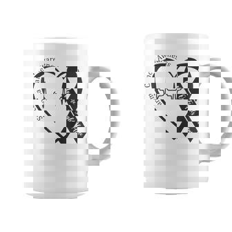 Support Sarcoma Cancer Awareness Heart Yellow Ribbon Family Coffee Mug - Thegiftio UK