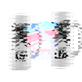 Swimming Support Team Flag Usa Pool Swimmer American Coffee Mug - Monsterry