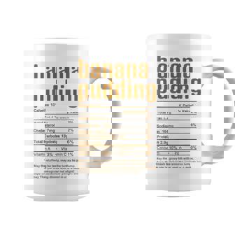 Thanksgiving Christmas Banana Pudding Nutritional Facts Coffee Mug - Monsterry