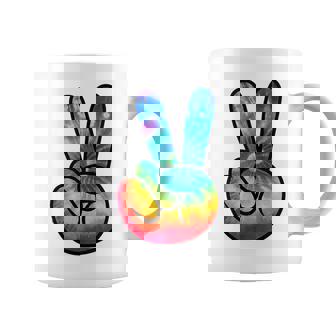 Tie-Dye Signe De La Paix Signe De La Main Deictoire Hippie Années 80 Rétro Tasse - Cadeauxyz