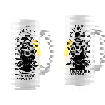 Today I Will Eat Two Corn Dogs Skeleton Silly Meme Coffee Mug - Monsterry