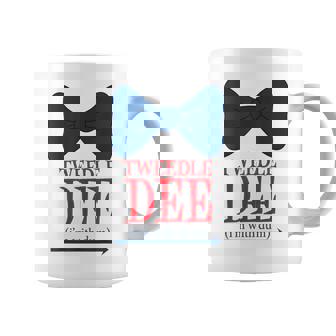 Tweedle Dee I'm With Dum Lazy Couple Halloween Costumes Coffee Mug - Seseable