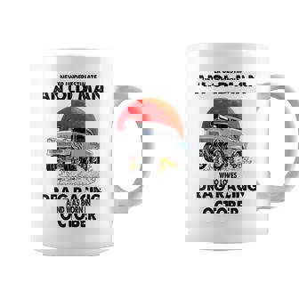 Never Underestimate An Old Man Drag Racing Born In October Graphic Print Coffee Mug - Monsterry