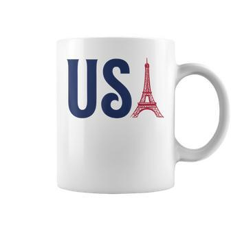 Usa Eiffel Tower Team Souvenir 2024 France Paris Holiday Coffee Mug - Monsterry CA