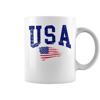 Vintage American Flag Patriotic 4Th Of July Family Matching Coffee Mug - Monsterry DE