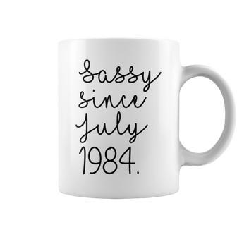 Vintage Sassy Since July 1984 Classic Awesome Mama Love Coffee Mug - Monsterry
