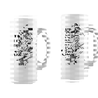 Vintage Sexy Witch Yes I Can Drive A Stick Halloween Costume Coffee Mug - Monsterry