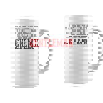 Violent Gentleman Audaz Confiado Masculino Para Hombre Manga Larga Taza de café - Regaloses