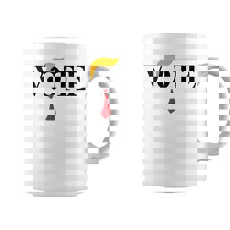 Vote Trump Haircut Tie Vote Felon Trump 47 Coffee Mug | Mazezy