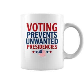 Voting Prevents Unwanted Presidencies Women Coffee Mug - Monsterry