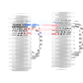 Waltz Walz 2024 Mind Your Own Damn Business Coffee Mug | Mazezy