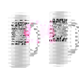 On Wednesday We Wear Cute Pink Ghost Halloween Coffee Mug - Thegiftio