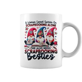 A Woman Cannot Survive On Scrapbooking Alone Gnomes Coffee Mug - Monsterry