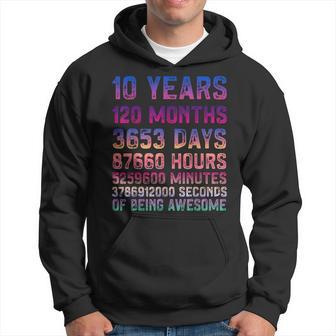 10 Years 120 Months Of Being Awesome For Child Hoodie - Thegiftio UK