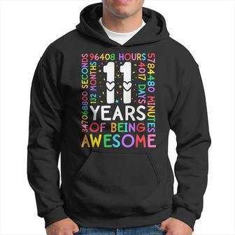11 Years Of Being Awesome 11Th Birthday Party 132 Months Hoodie - Thegiftio UK