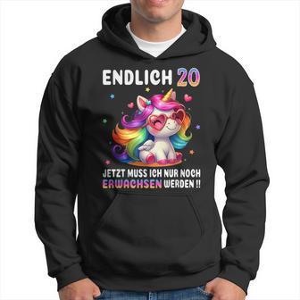 20 Geburtstag Geschenke Frau 20 Jahre Einhorn Party Outfit Kapuzenpullover - Geschenkecke