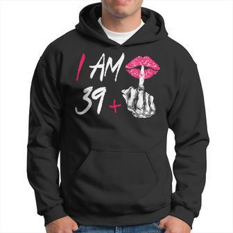 I Am 39 Plus 1 Middle Finger Skull 40Th Birthday Kapuzenpullover - Geschenkecke