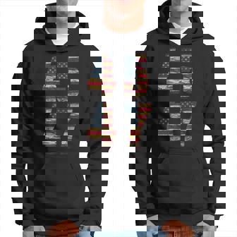 45 47 Trump Vintage American Flag Trump 2024 Hoodie - Monsterry