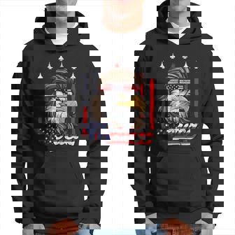 4Th Of July Merica Usa Flag Bald Eagle Patriotic Fighter Jet Hoodie - Seseable