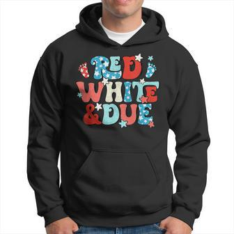 4Th Of July Red White And Due Pregnancy Announcement Hoodie - Monsterry UK