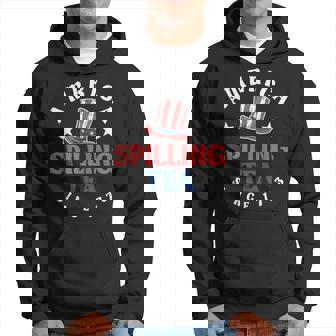 4Th Of July Spilling Tea Party American Flag Hoodie - Thegiftio