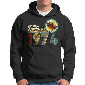 50 Years Old Vintage Born In 1974 Retro 50Th Birthday Hoodie - Thegiftio UK