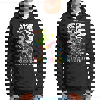 5Th Birthday Boy Dinosaur Monster Truck Hoodie - Monsterry