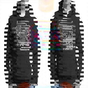 80S 90S 1980S Boombox Stereo Fashion Eighties Retro Theme Hoodie - Thegiftio UK