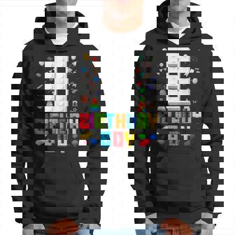 8Th Birthday Boy Master Builder 8 Years Old Building Block Hoodie | Seseable UK