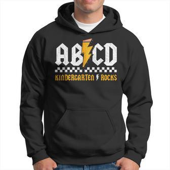 Abcd Kindergarten Rocks Pencil Lightning Students Teachers Hoodie - Thegiftio UK