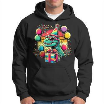 Adult Dinosaur Birthday Party T-Rex Dinosaur Hoodie - Thegiftio UK