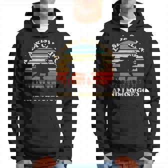 Alaska Moose Tourist Travel Hoodie | Seseable UK