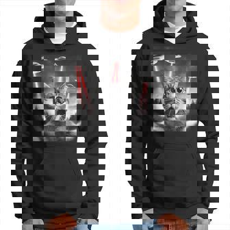 Alien Cat Selfie With Ufo Hoodie - Thegiftio