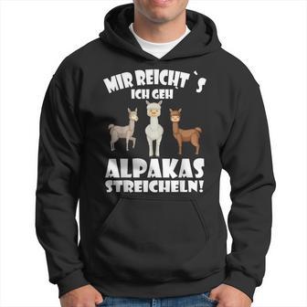 Alpaca And Lamas Mir Reichts Ich Geh Alpakas Streicheln Kapuzenpullover - Geschenkecke