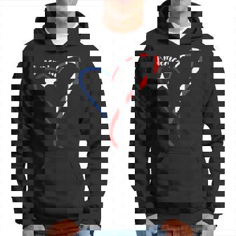 America Heart American Flag 4Th Of July Usa Patriotic Hoodie | Mazezy