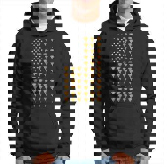 American Flag Pizza Food Usa Patriotism Patriot Veteran Hoodie - Monsterry