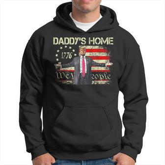 American Flag Trump 2024 Daddy's Home We The People Hoodie - Thegiftio UK