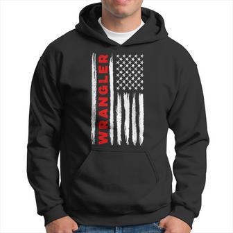 American Flag Wrangler-Profession Personalized Usa Flag Hoodie - Thegiftio UK