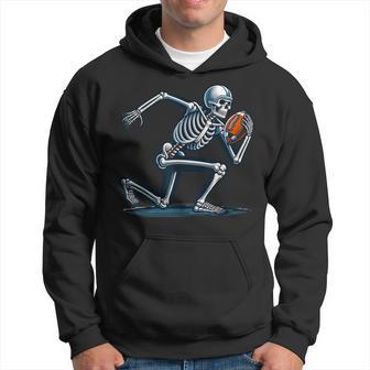 American Football Skeleton Boys Football Fan Halloween Hoodie - Thegiftio UK