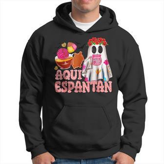 Aqui Espantan Pantasmas Ghost Conchas Halloween Mexican Hoodie - Thegiftio UK