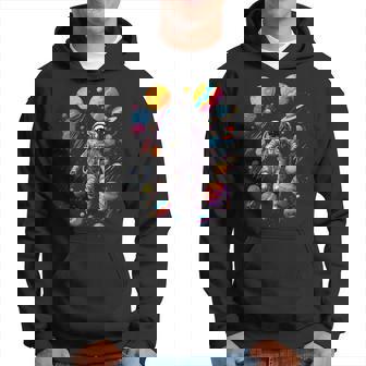 Astronaut In Space With Planets In Galaxies Hoodie - Thegiftio UK