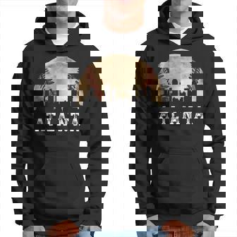 Atlanta Skyline City Vintage Baseball Lover Hoodie - Thegiftio UK