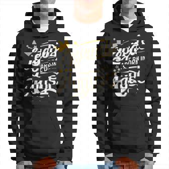August Birthday Legends Are Born August With Crown Stars Hoodie - Thegiftio UK