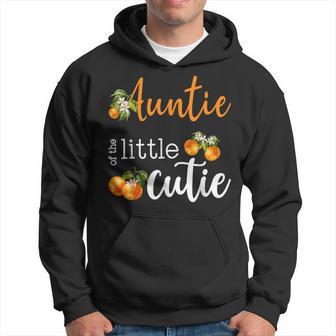 Auntie Little Cutie Clementine Theme Orange Birthday Party Hoodie - Thegiftio UK