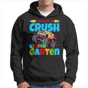 Back To School Boys First Day Of Kindergarten Monster Truck Hoodie - Thegiftio UK