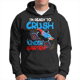 Back To School Boys First Day Of Kindergarten Monster Truck Hoodie - Thegiftio UK