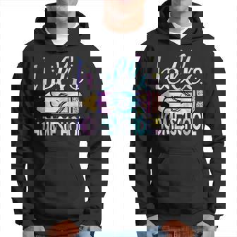 Back To School Hello Homeschool Leopard Tie Dye Pencil Hoodie - Seseable